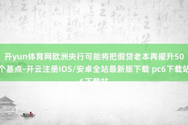 开yun体育网欧洲央行可能将把假贷老本再擢升50个基点-开云注册IOS/安卓全站最新版下载 pc6下载站